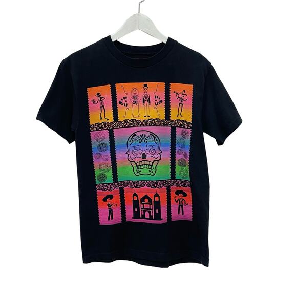 PENDLETON Men’s Black Day of The Dead Skull Graphic Short Sleeve T-Shirt Size S - Picture 1 of 5